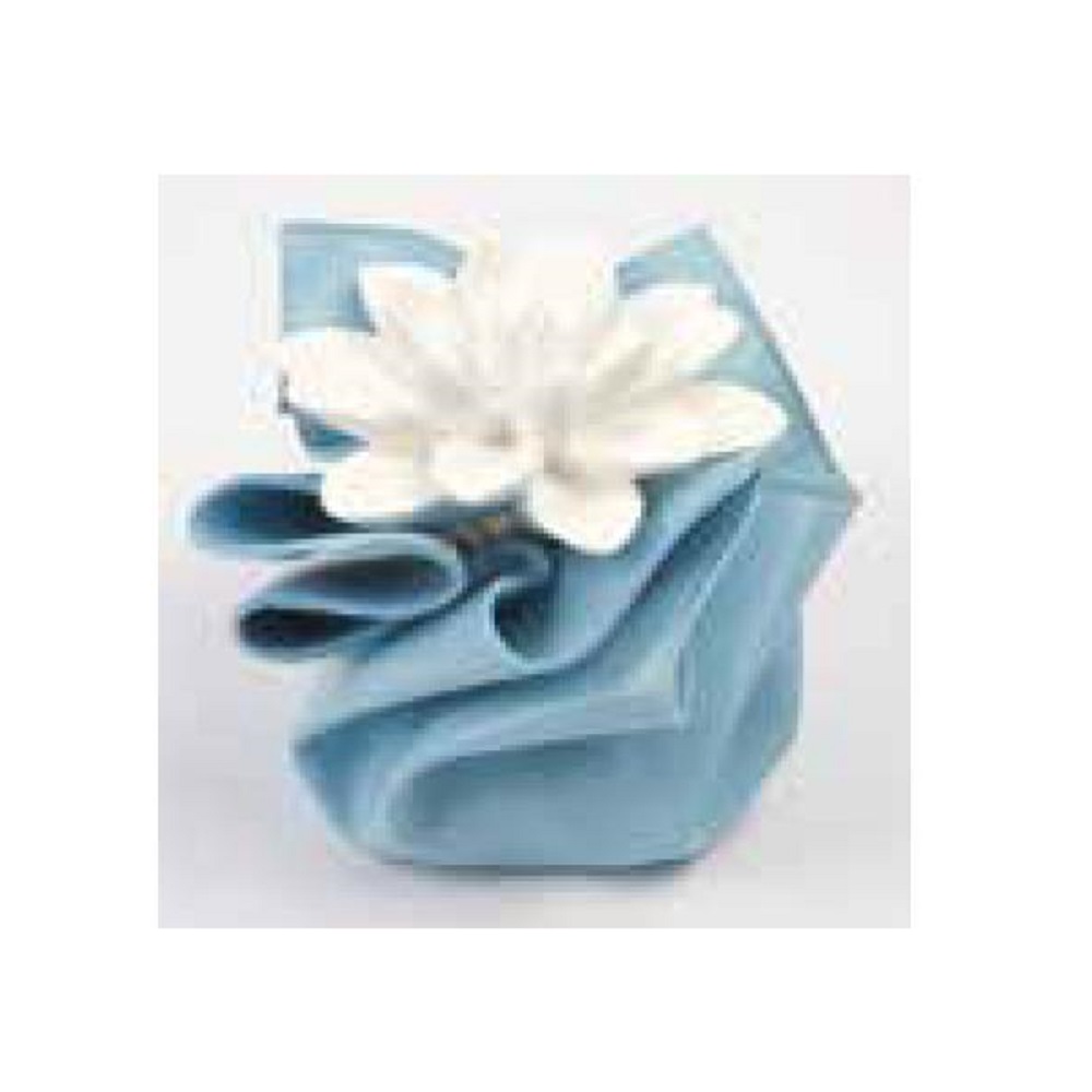 Fiore in Gesso Profumato su Base in Ecopelle Colorata - immagine 3