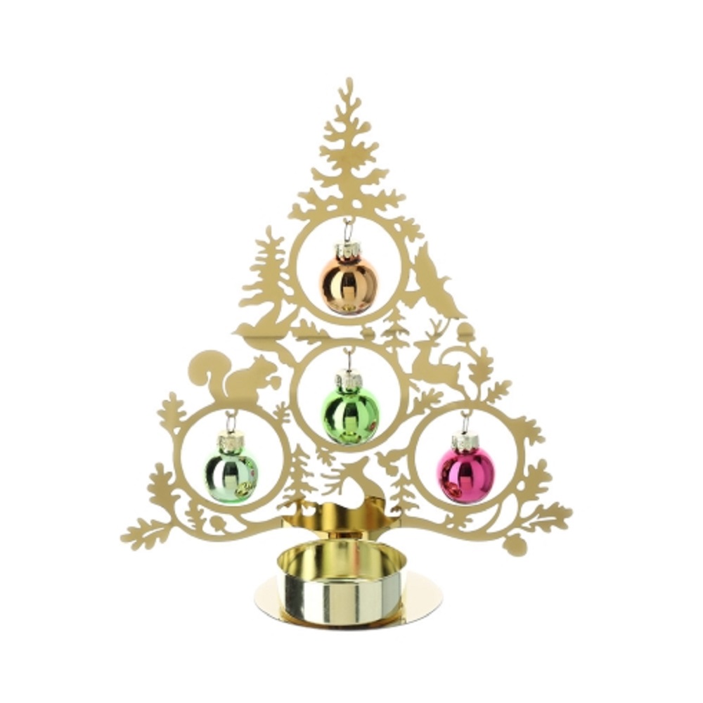 Albero di Natale con Palline, Renna e Tea Light - Hervit