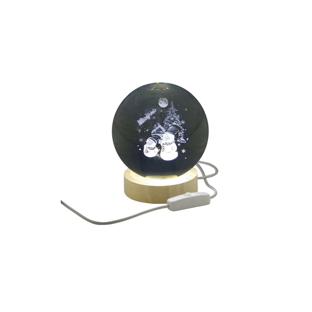 Sfera Luminosa Pupazzi di Neve